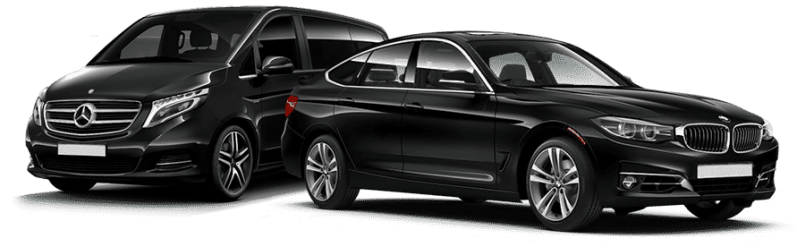 Mercedes Classe V et BMW Série 3 en version haut de gamme pour services de chauffeur privé et VTC de luxe.
