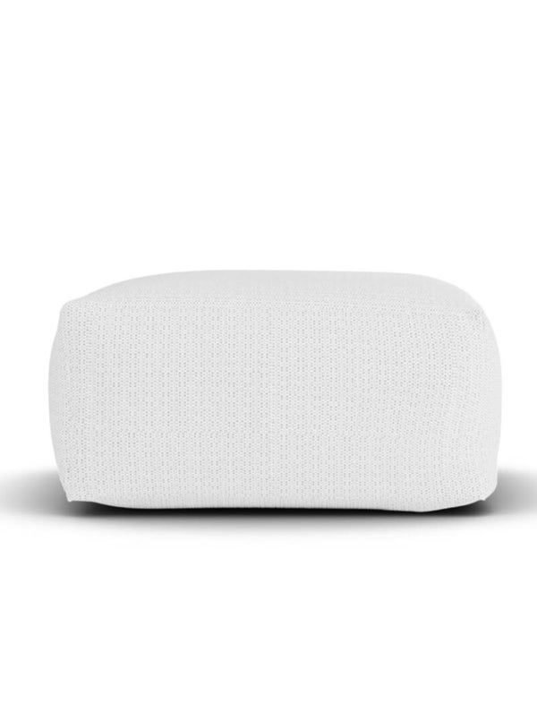 Outdoor Lounge Laui Boho Square Pouf White