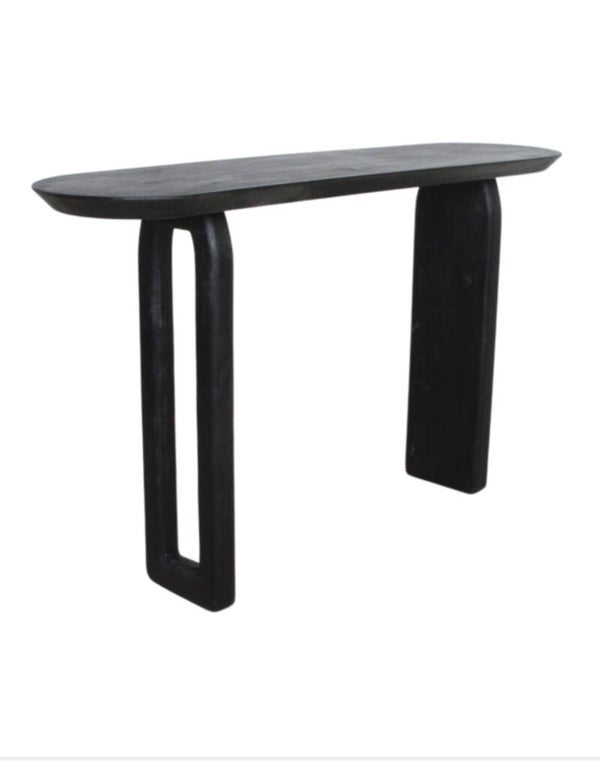 Sidetable Bullnose mangohout zwart