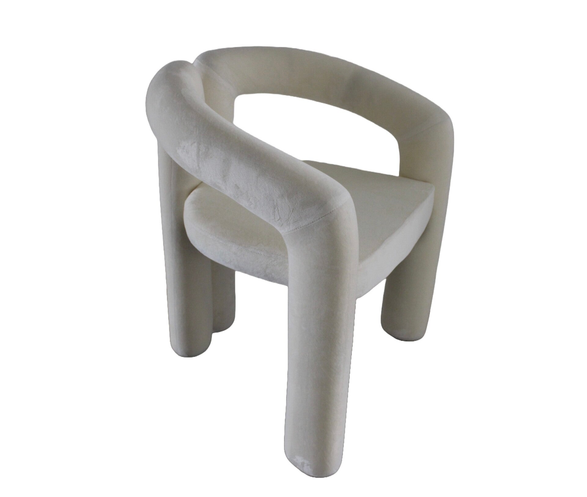 A&B DESIGN Eetkamerstoel Japandi OFF White Beige Velvet