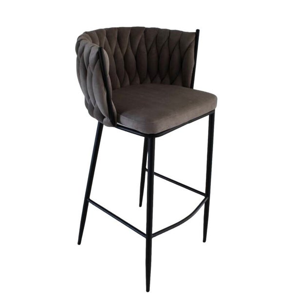 Wave Barstoel / Counter stoel Zand / Taupe Velvet