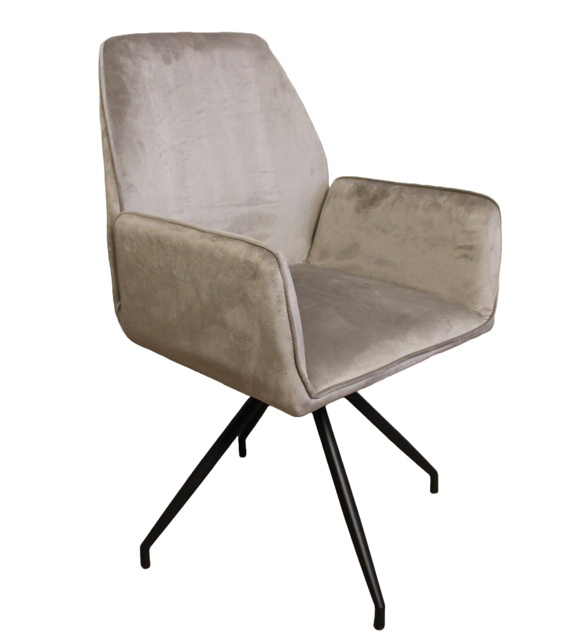 Eetkamerstoel  360 Graden Draaibaar Taupe Velvet