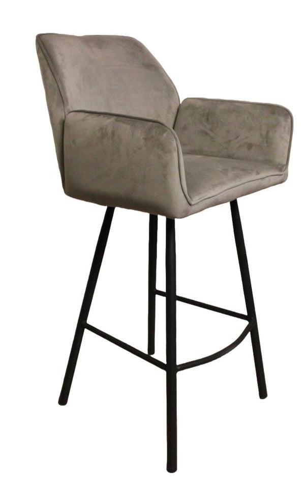 Barkruk Julia Velvet Scandinavisch Grey