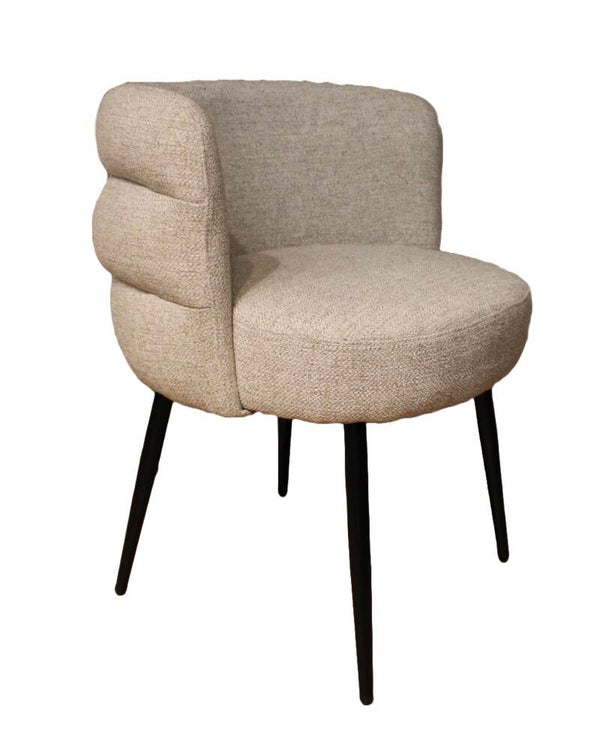 Eetkamerstoel Amalia chenille Zand White/beige