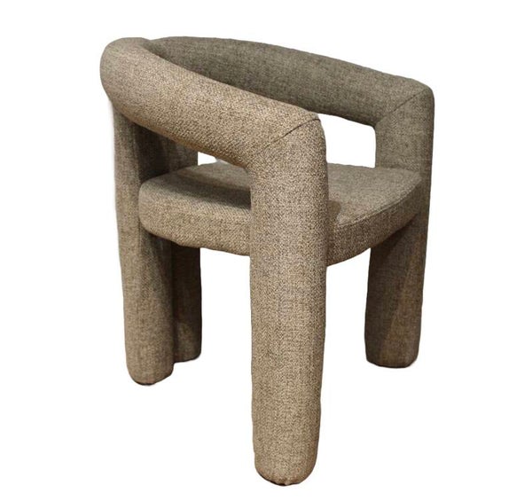 A&B DESIGN Eetkamerstoel Japandi Chenille Taupe