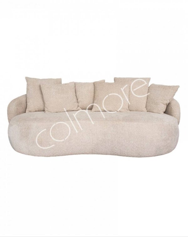 Bankstel Sevilla 2-zits beige 206x107x70cm Colmore by Diga