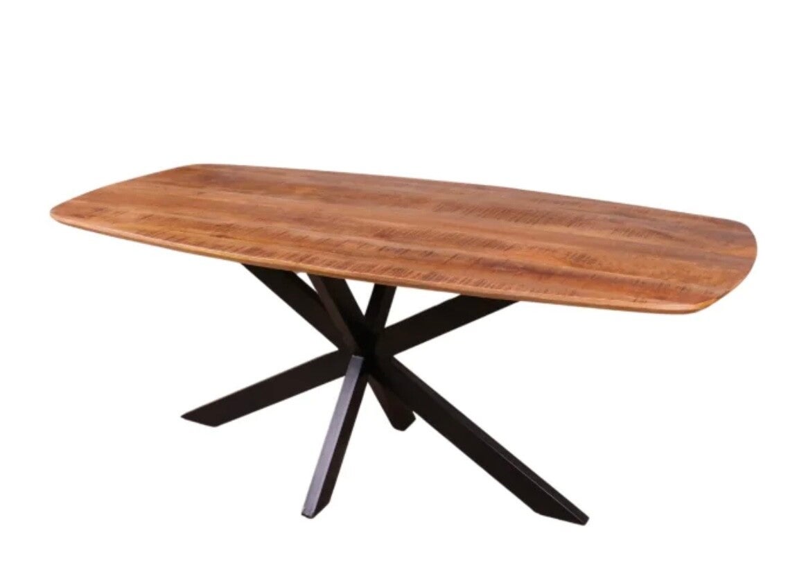 Eettafel Deens ovaal Naturel 240x110x78 Mangohout
