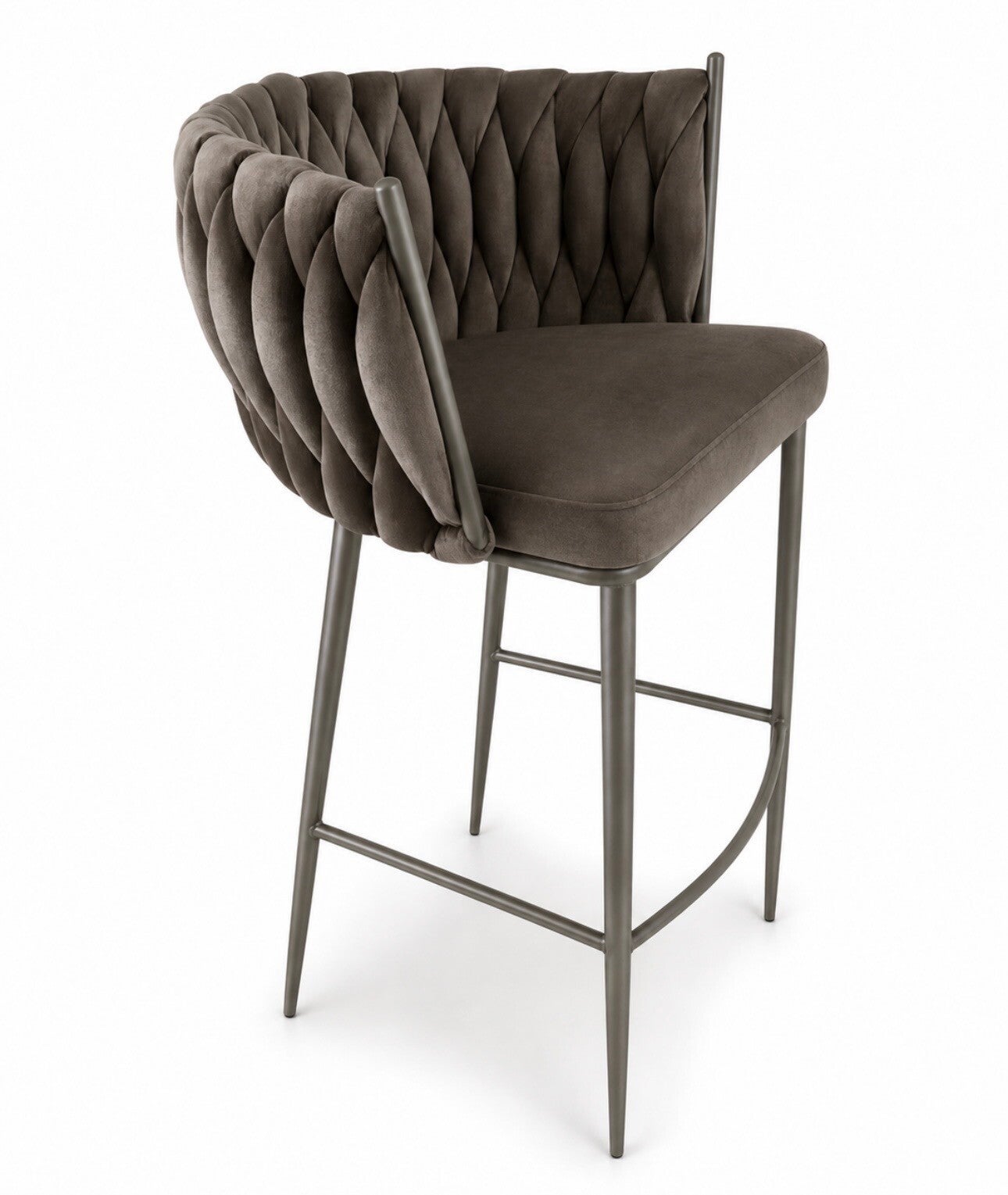Wave Barstoel / Counter stoel - Gevlochten ultra Taupe 80cm & 65cm