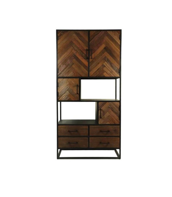 Vakkenkst Verona  - 100x40x200 - Naturel/Zwart - Mangohout/metaal