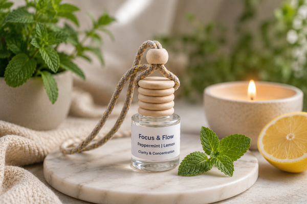 Focus & Flow Hanging Car Diffuser - 8mL Bottle