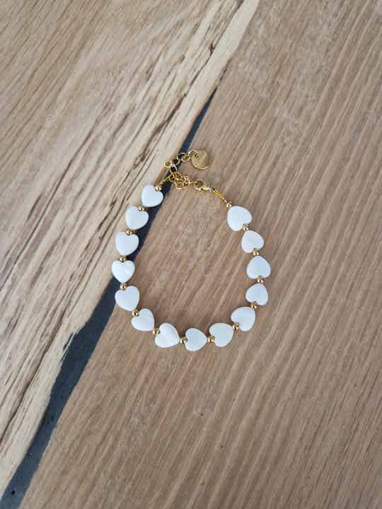 Armband BIG LOVE wit
