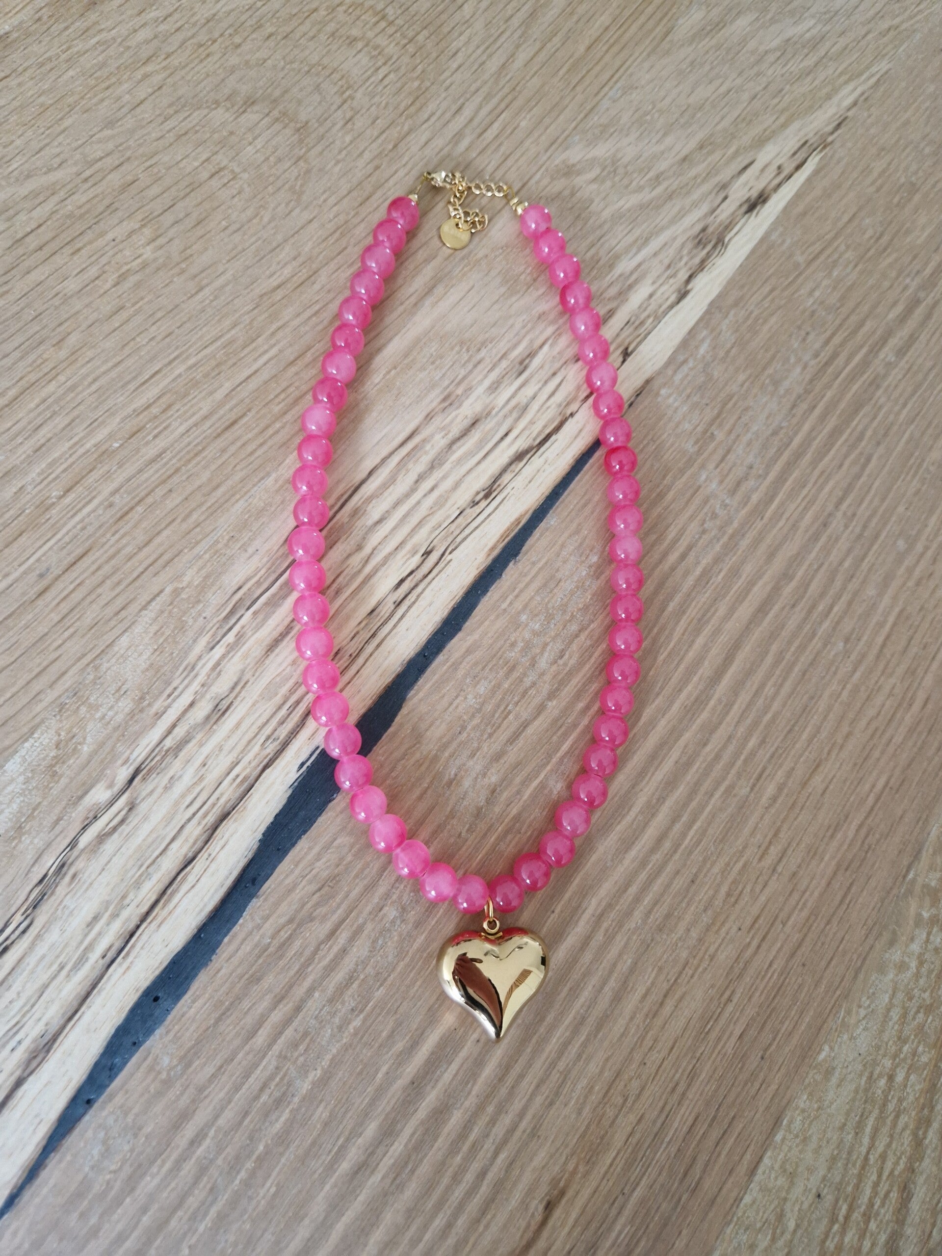 Ketting LOVE roze