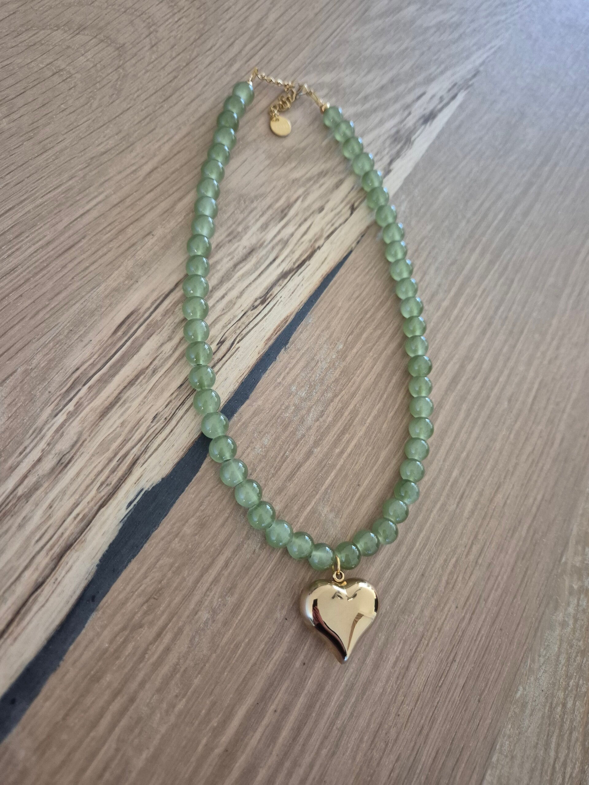 Ketting LOVE olijfgroen