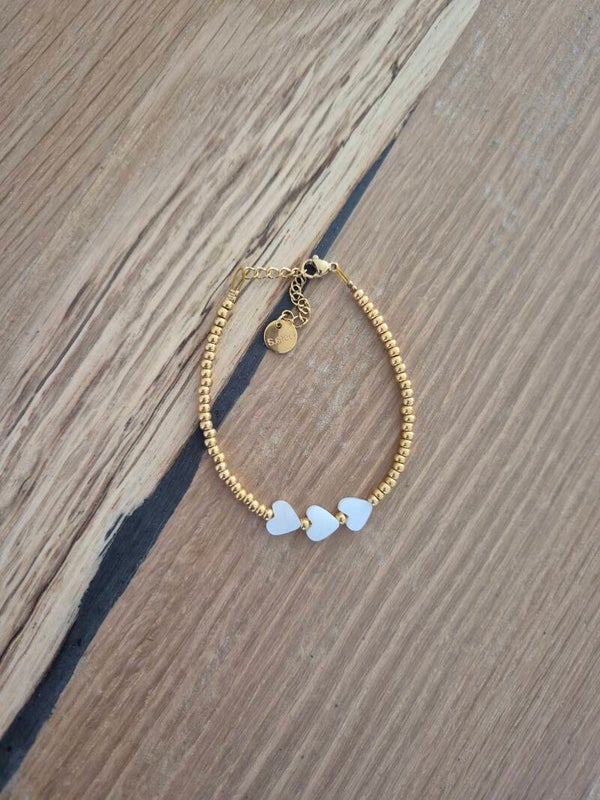 Armband LITTLE LOVE wit
