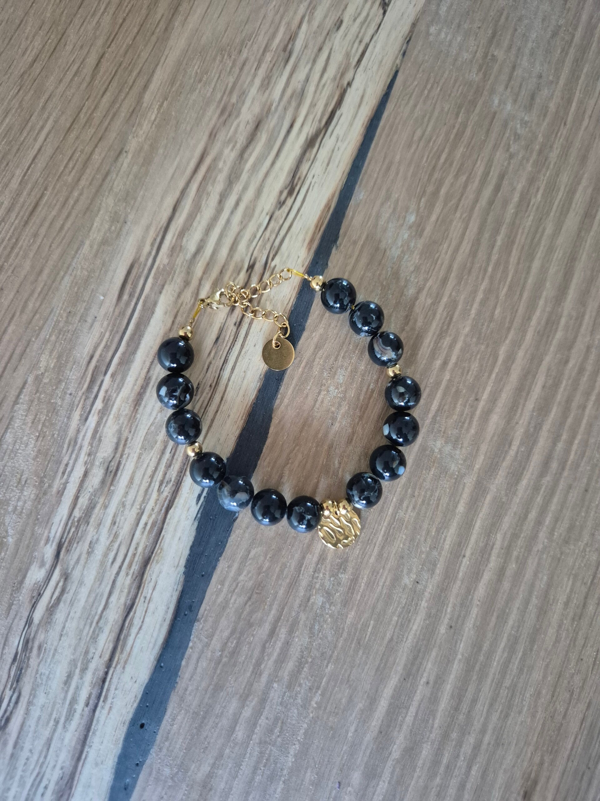 Armband LOES zwart/goud