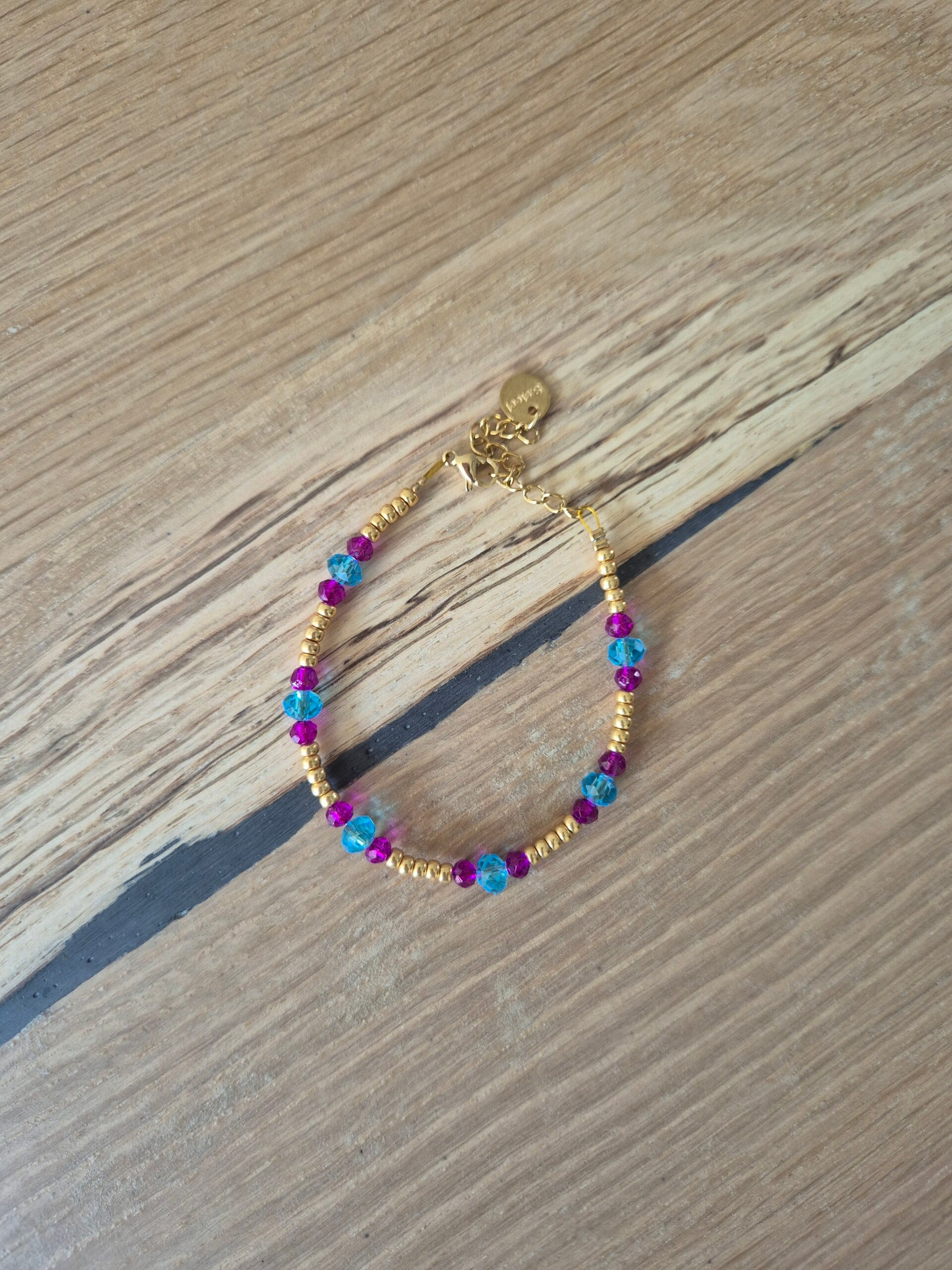 Armband LUNA paars/blauw/goud