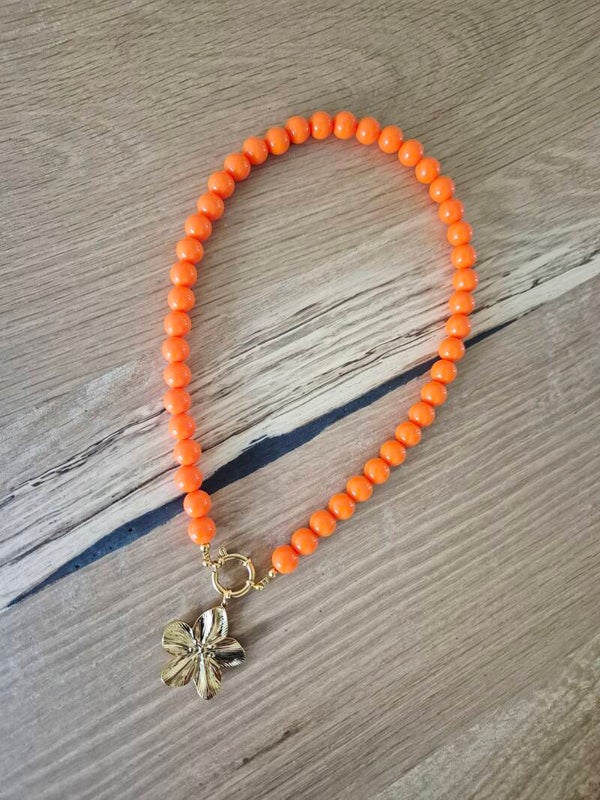 Ketting Bubblegum ORANJE exclusief