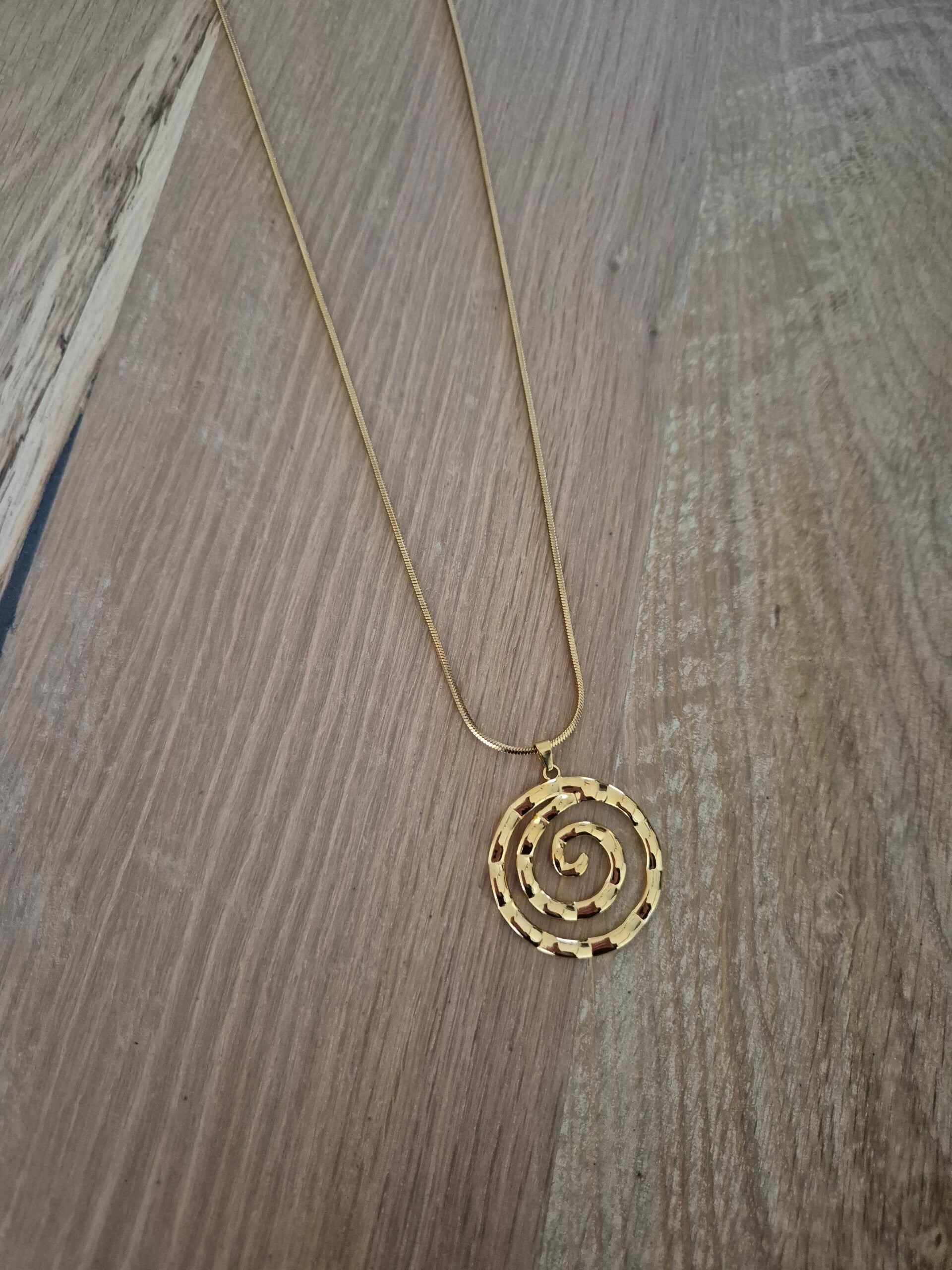 Ketting Goud SPIRAAL Lang