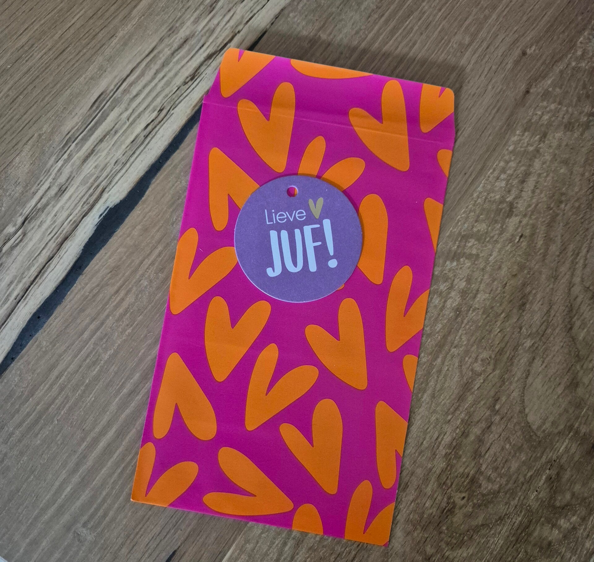Kaartje Lieve Juf (5 stuks)
