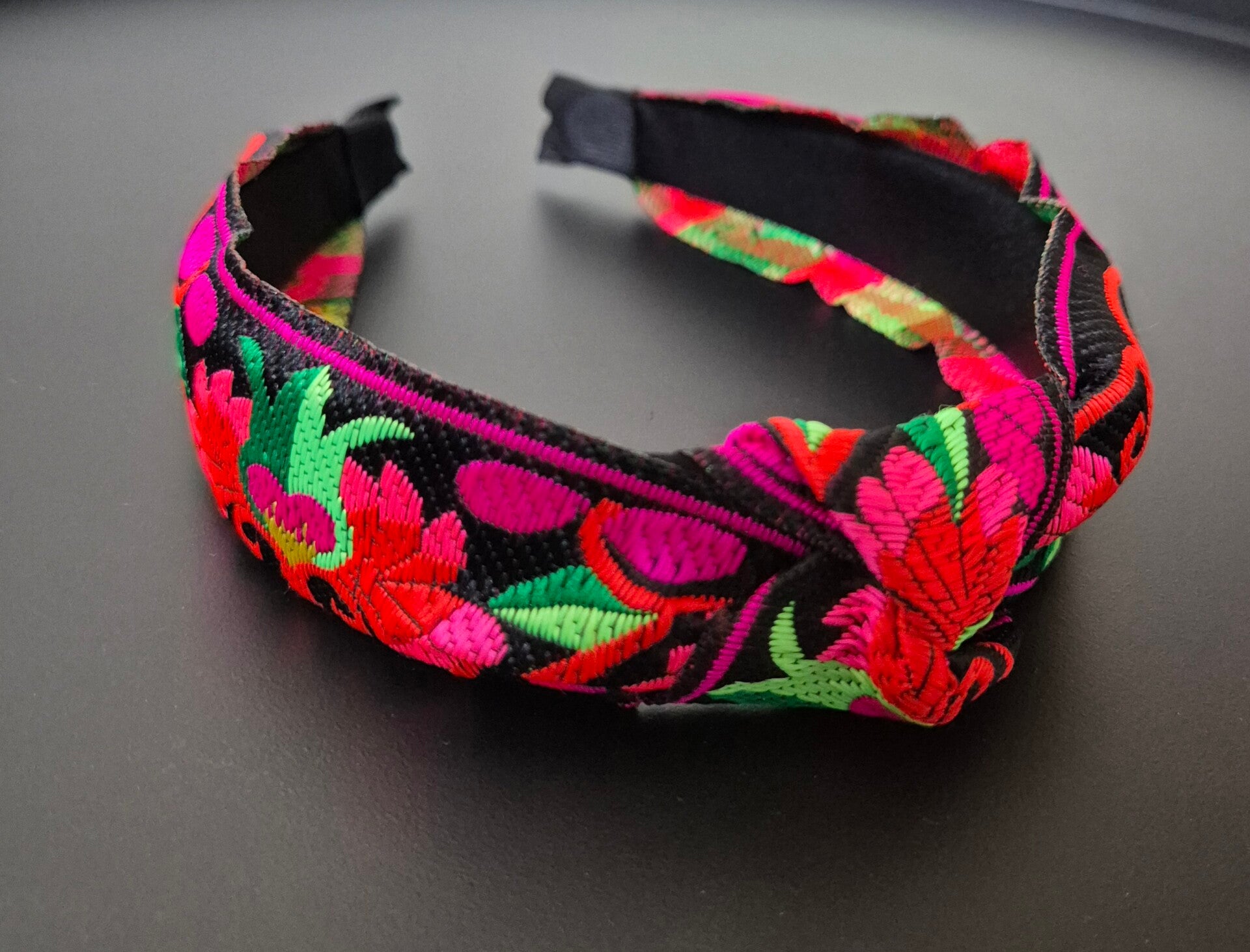 Haarband BLOEM Zwart/Neonkleuren