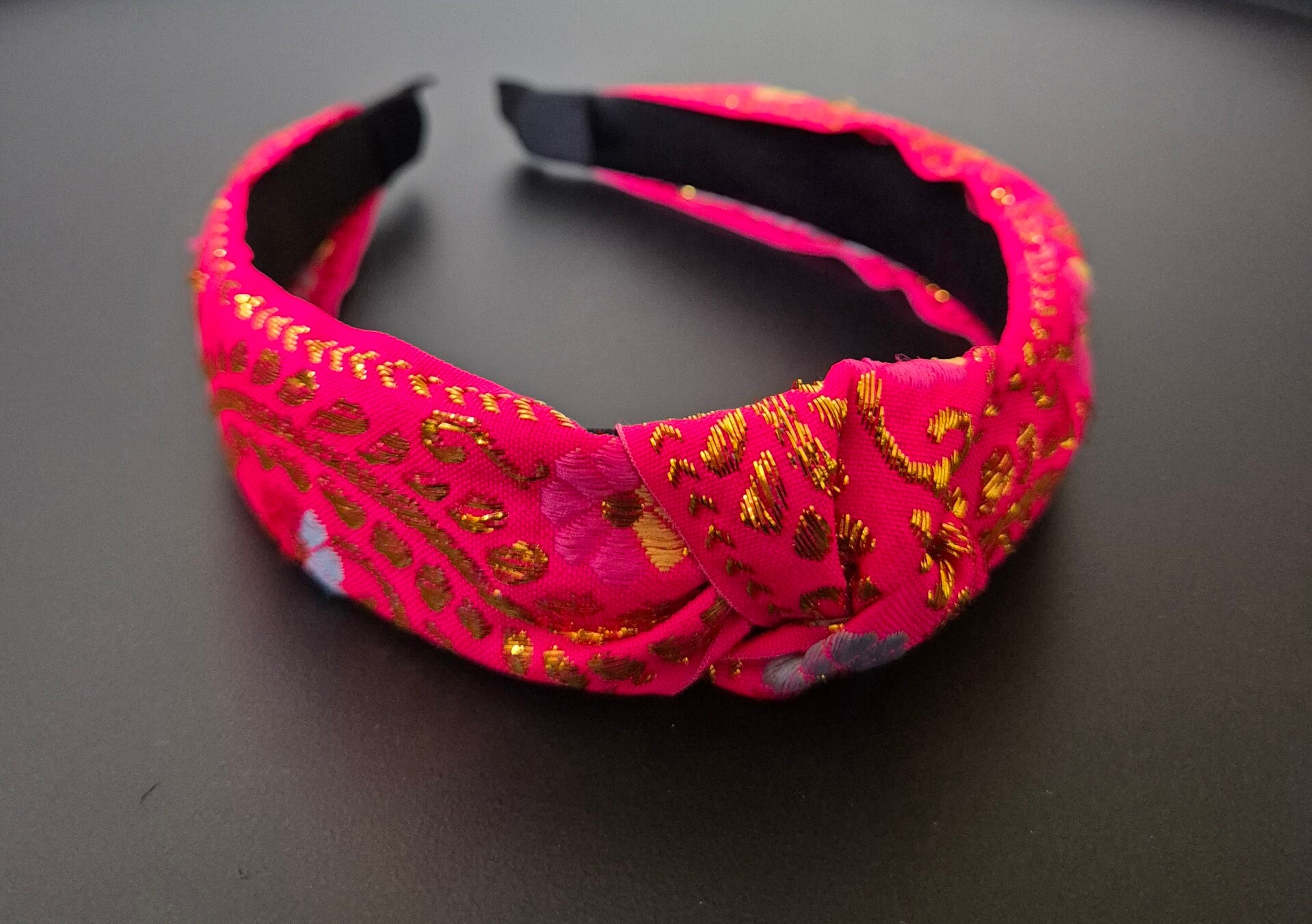 Haarband BLOEM Roze/Goud/Wit