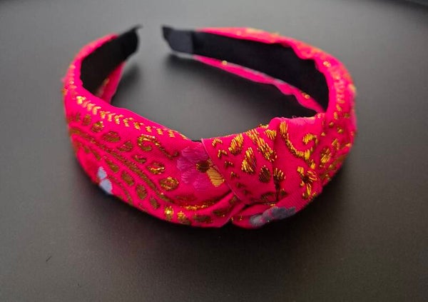 Haarband BLOEM Roze/Goud/Wit