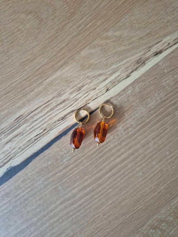 Oorbellen NOEMIE amber