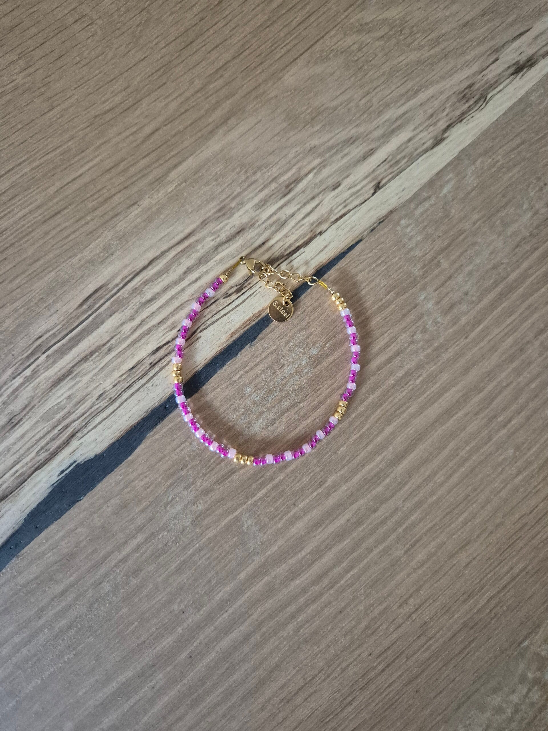 Armband MANON lichtroze/roze/goud