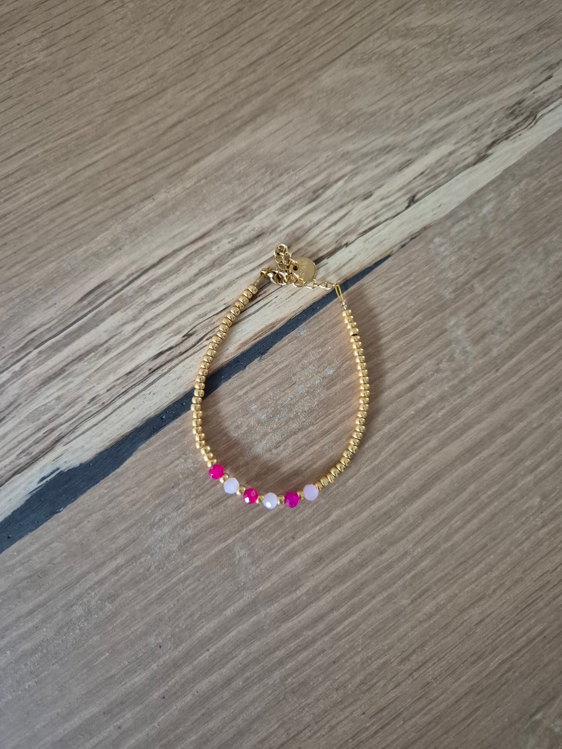 Armband CHLOE lichtroze/roze/goud