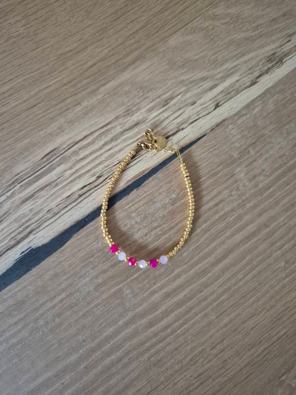 Armband CHLOE lichtroze/roze/goud