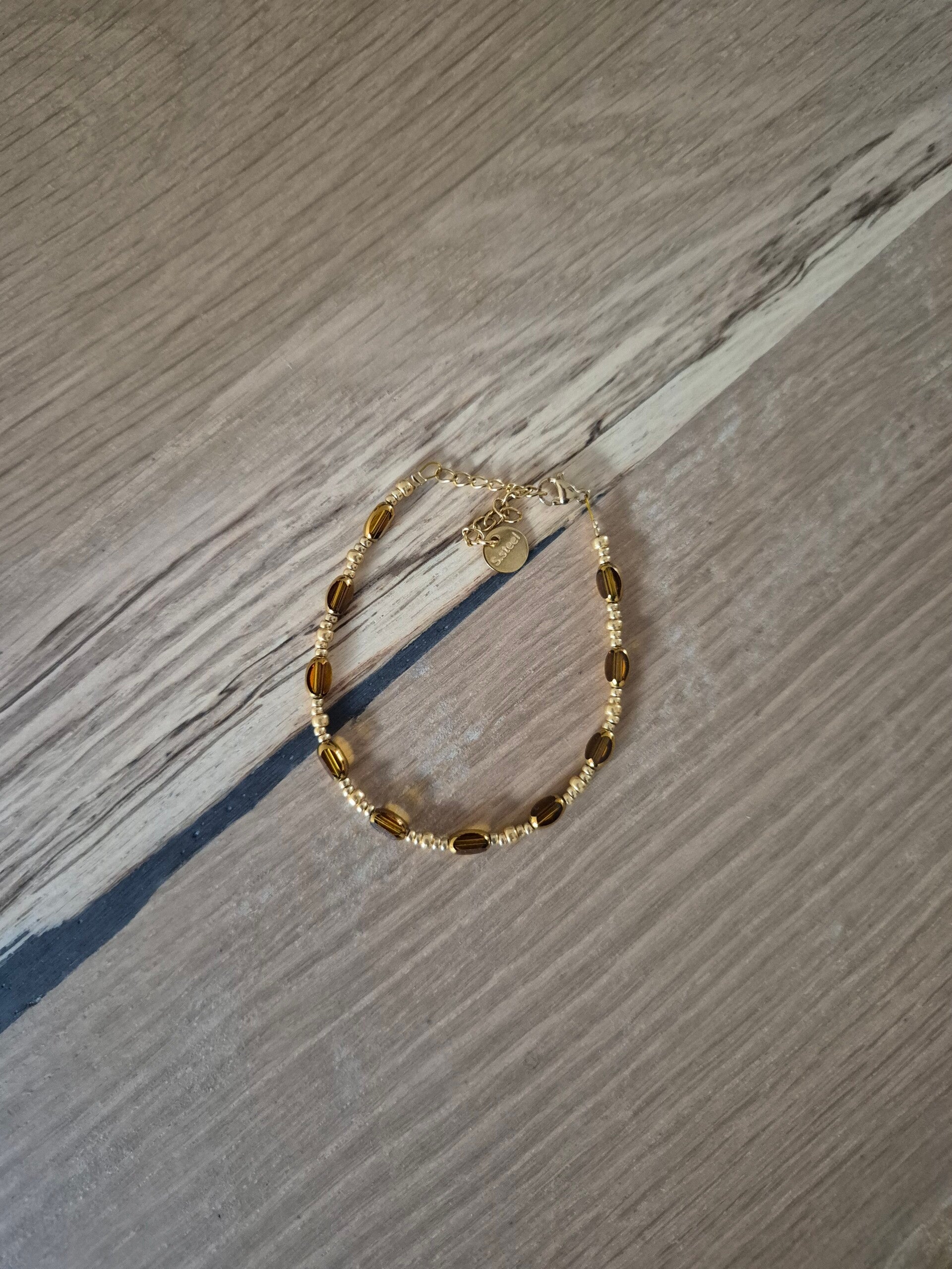 Armband LEA amber/goud