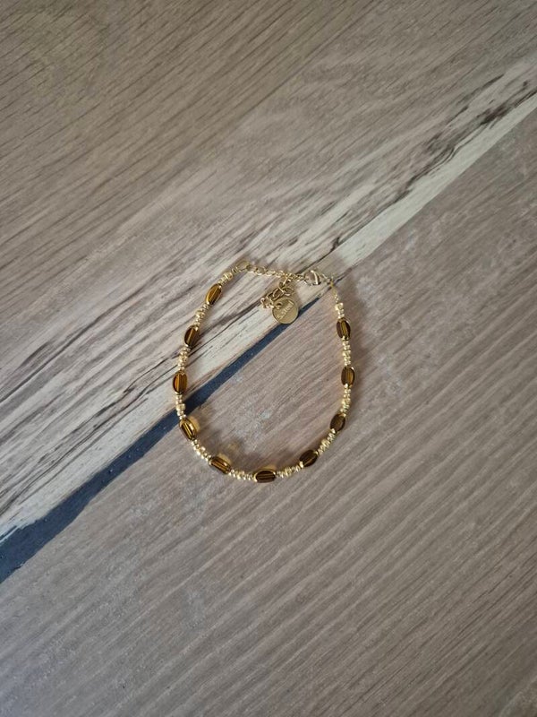 Armband LEA amber/goud
