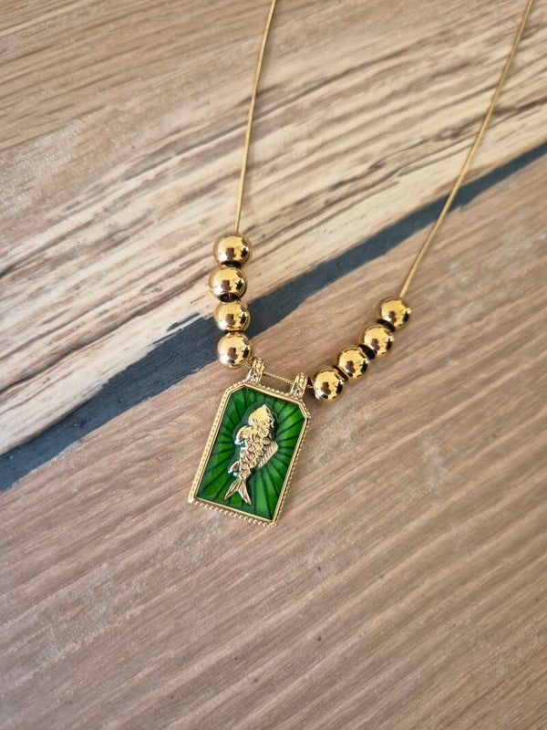 Ketting MIRA groen/goud