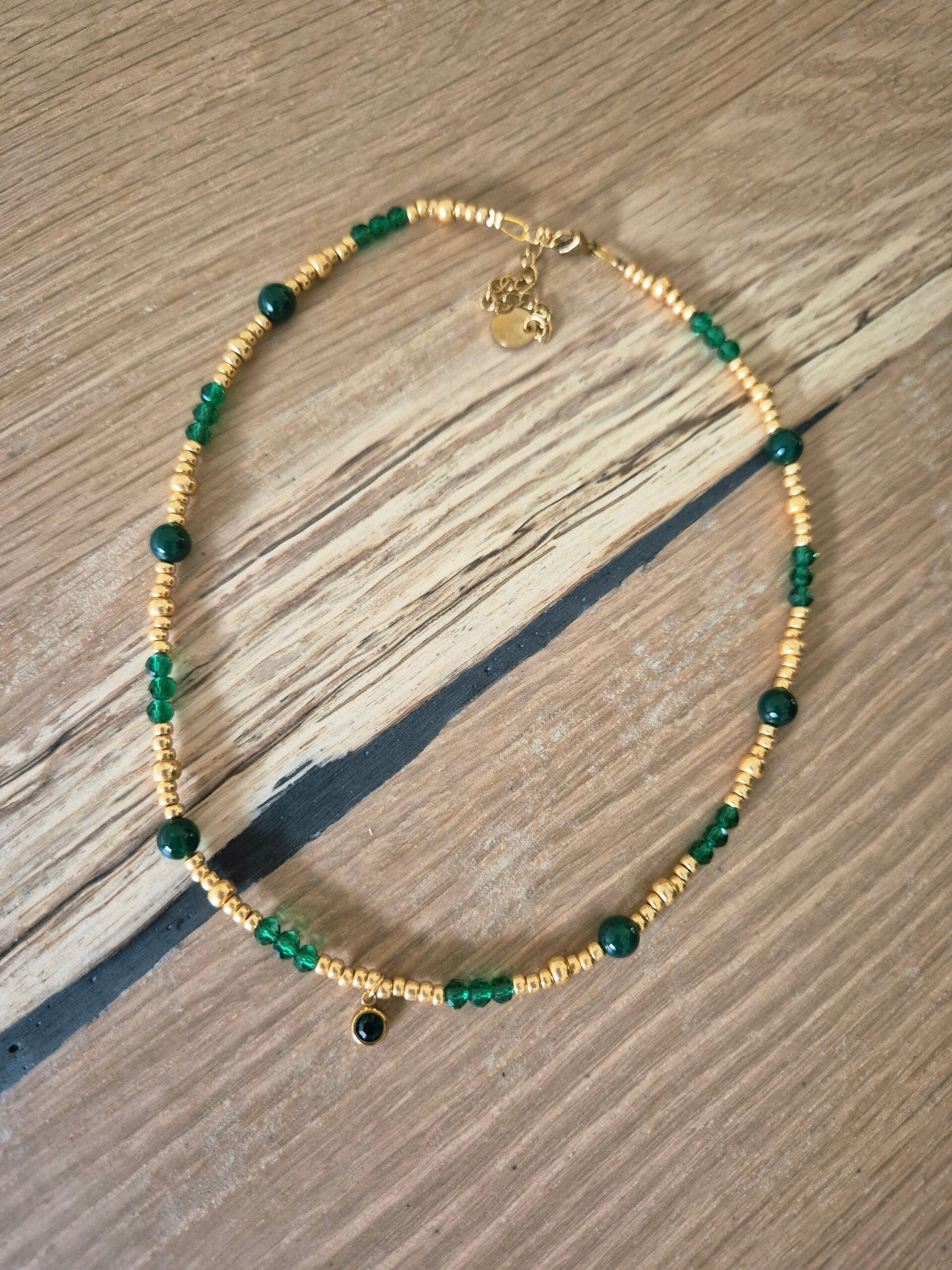 Ketting ISLA groen/goud