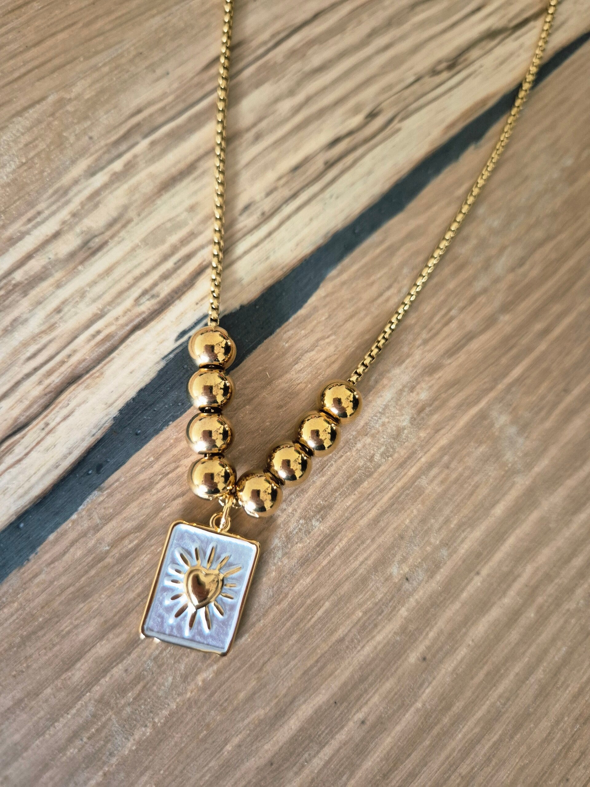 Ketting SOLEA wit/goud
