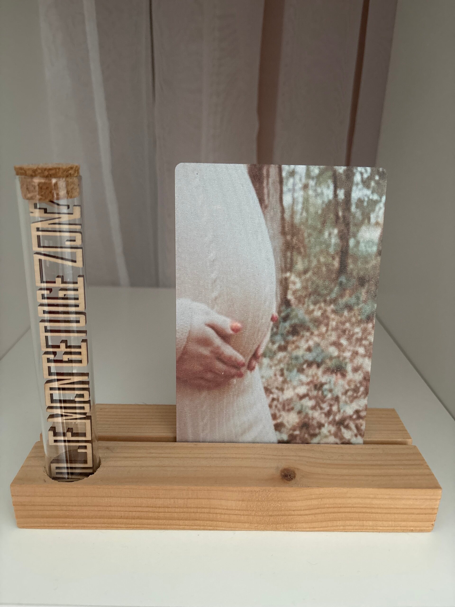 Kaarthouder met houder en vraagje