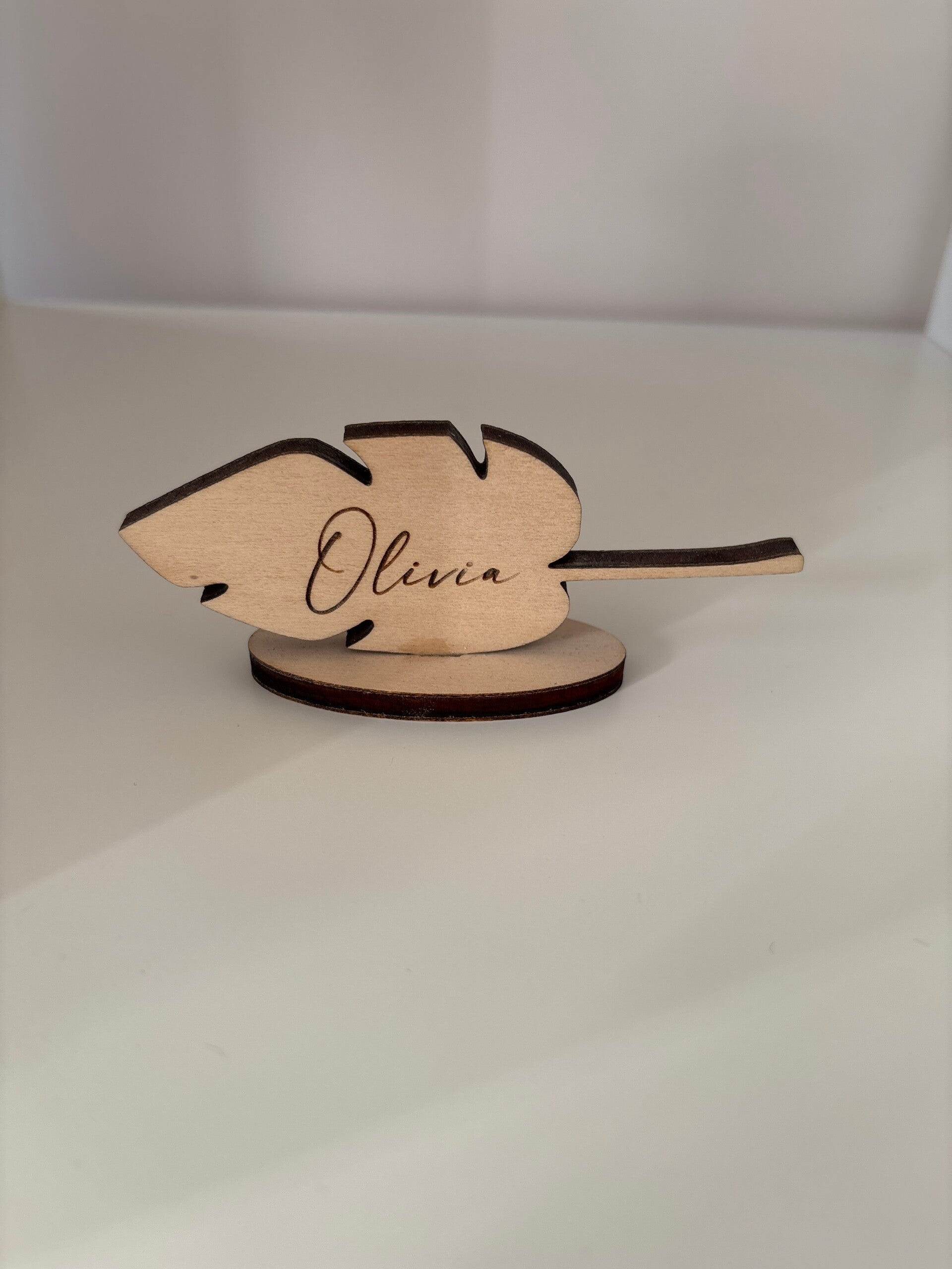 Naamkaartje hout