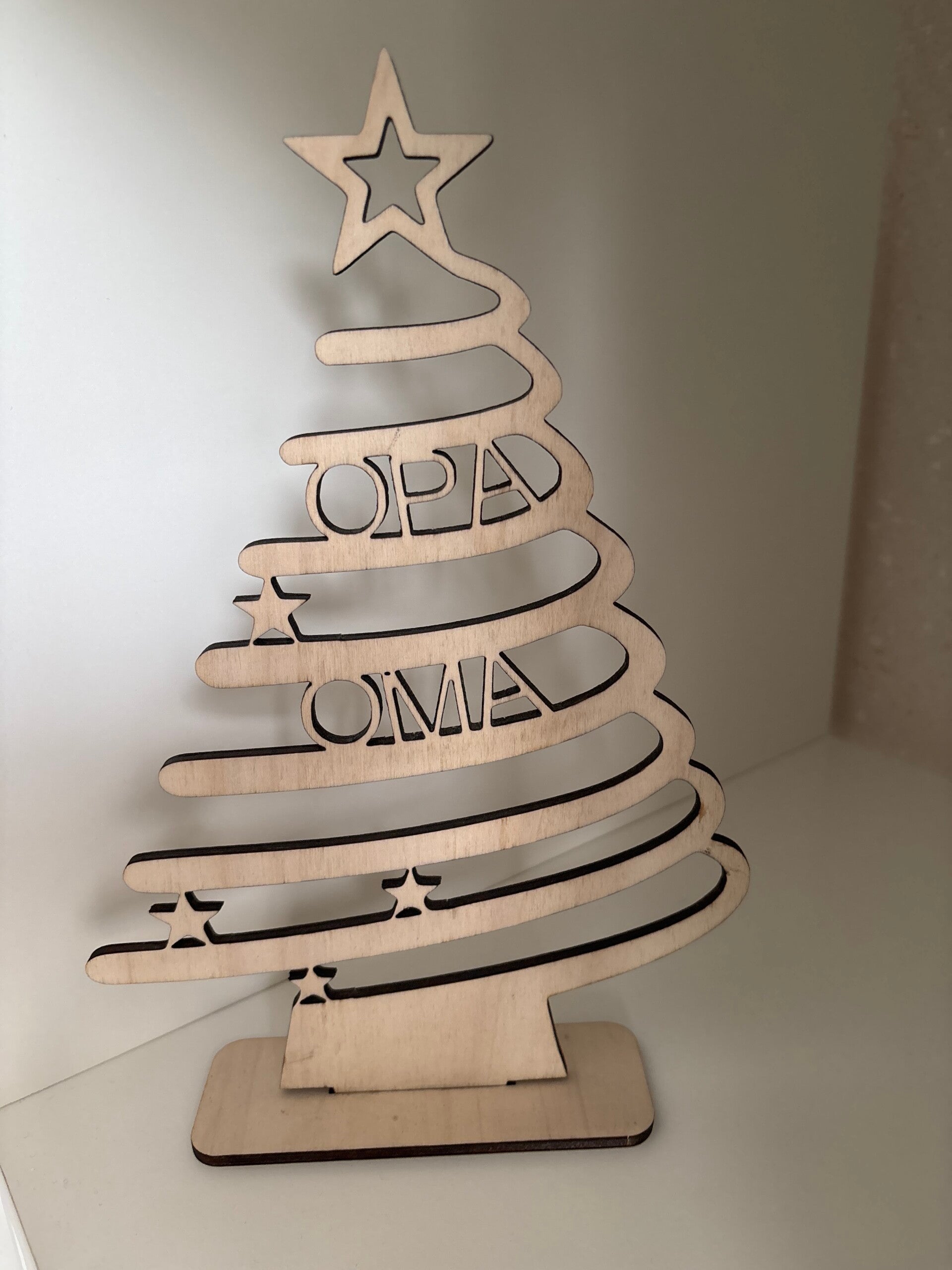 Kerstboom hout modern