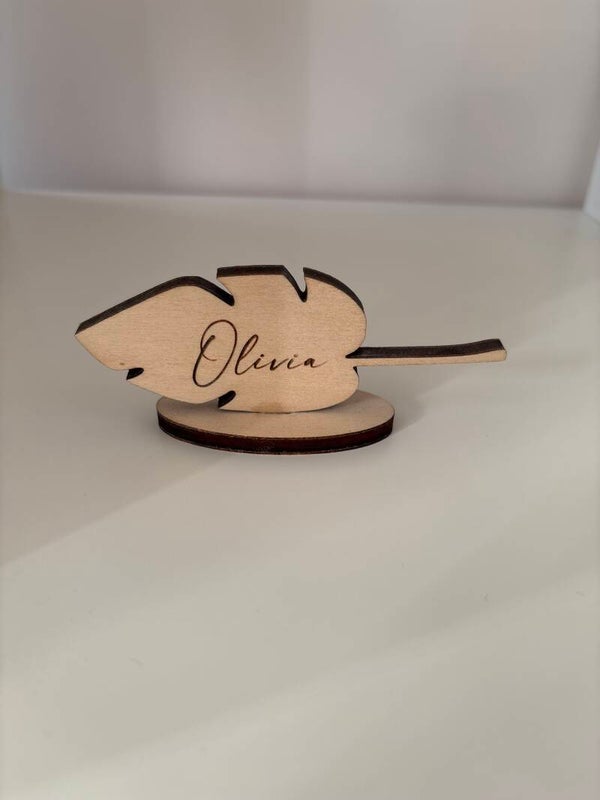 Naamkaartje hout