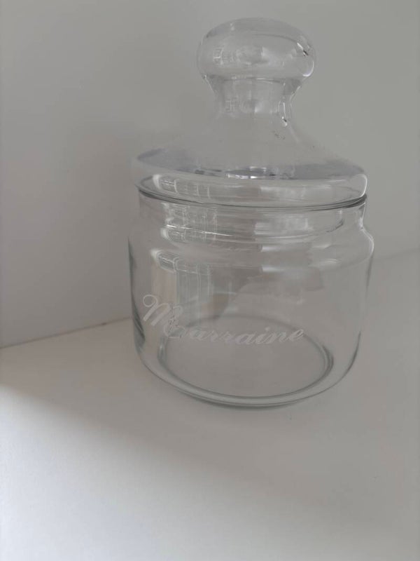 Glazen pot marraine