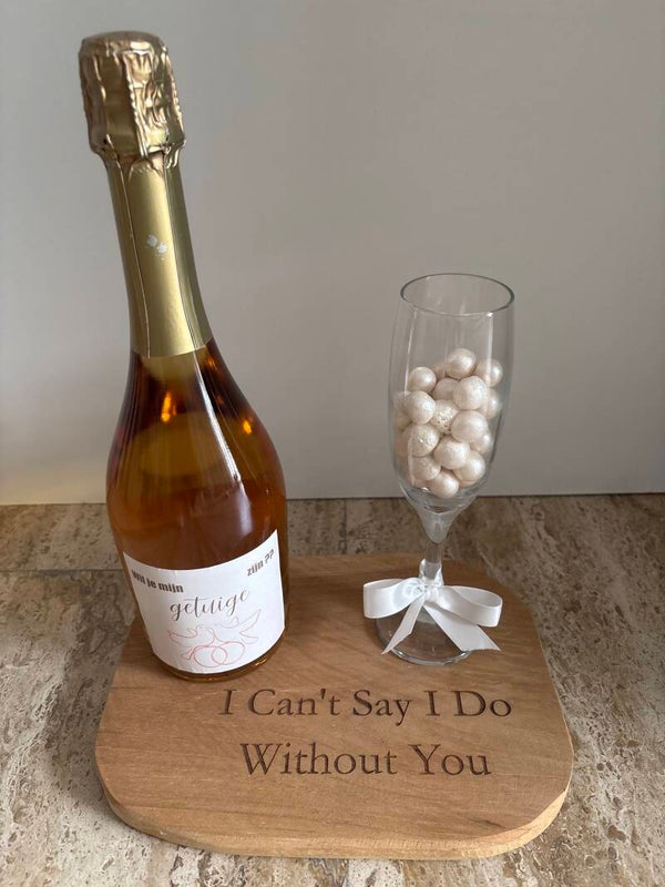 Onderzetter met fles en glas
