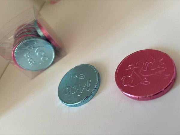 Gender reveal chocolade