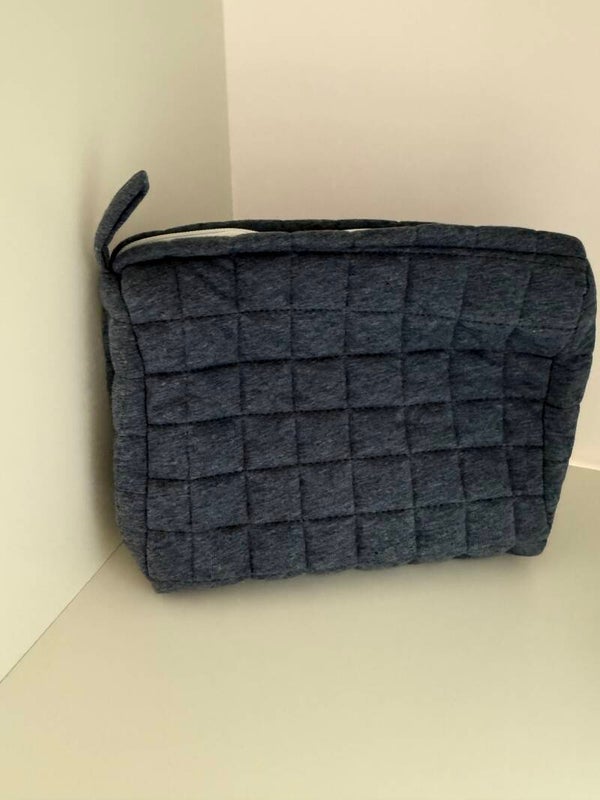Toilettas jersey blauw