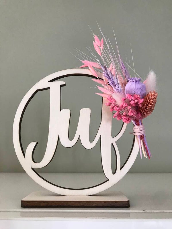 Houten cirkel Juf
