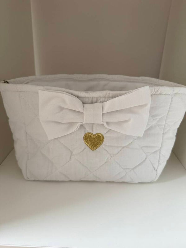 Toilettasje met hartje Goud