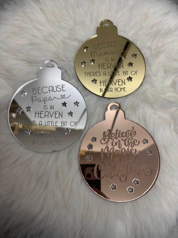 Kerstboom hanger spiegel