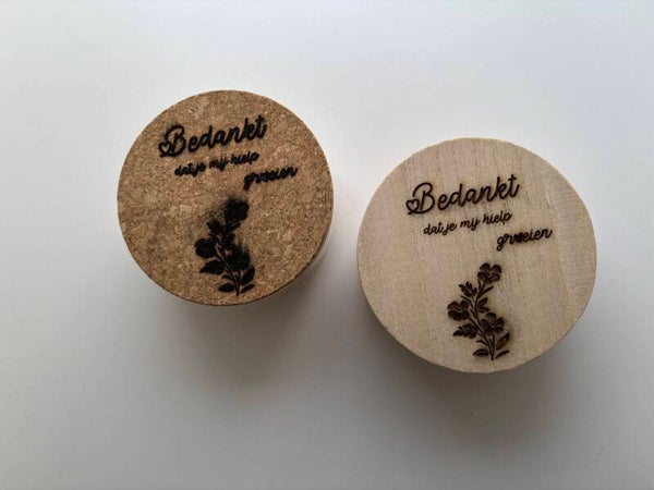 Potje glas met blossombs