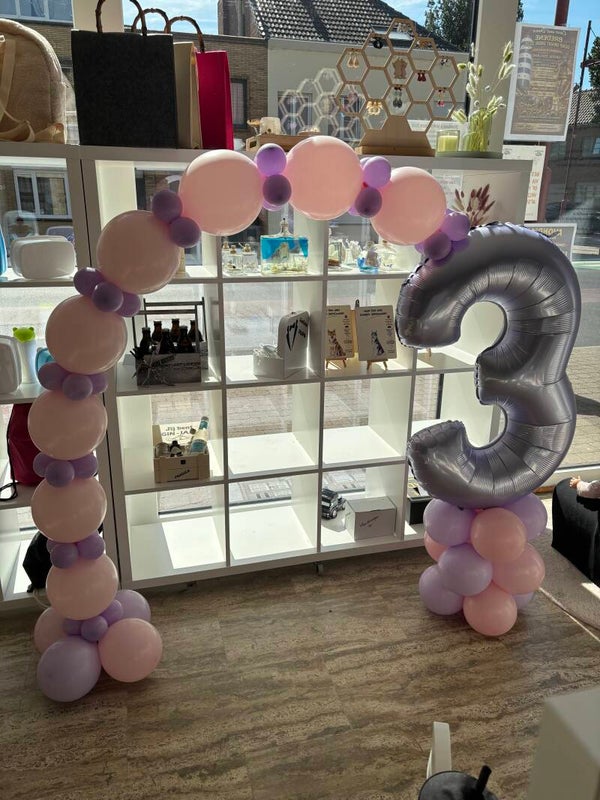 Ballonnen boog met cijfer