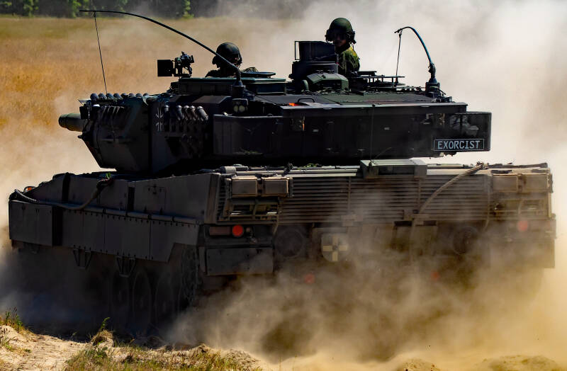 De Excorsist was een van de Leopard gevechtstanks die deelnamen aan de oefening