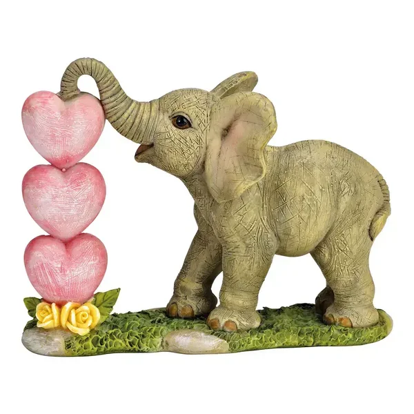 Ornament Olifant met hartjes slurf